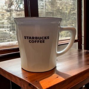 Starbucks 2009 New Bone China White Brown Coffee Mug 16 oz Original BIG CUP